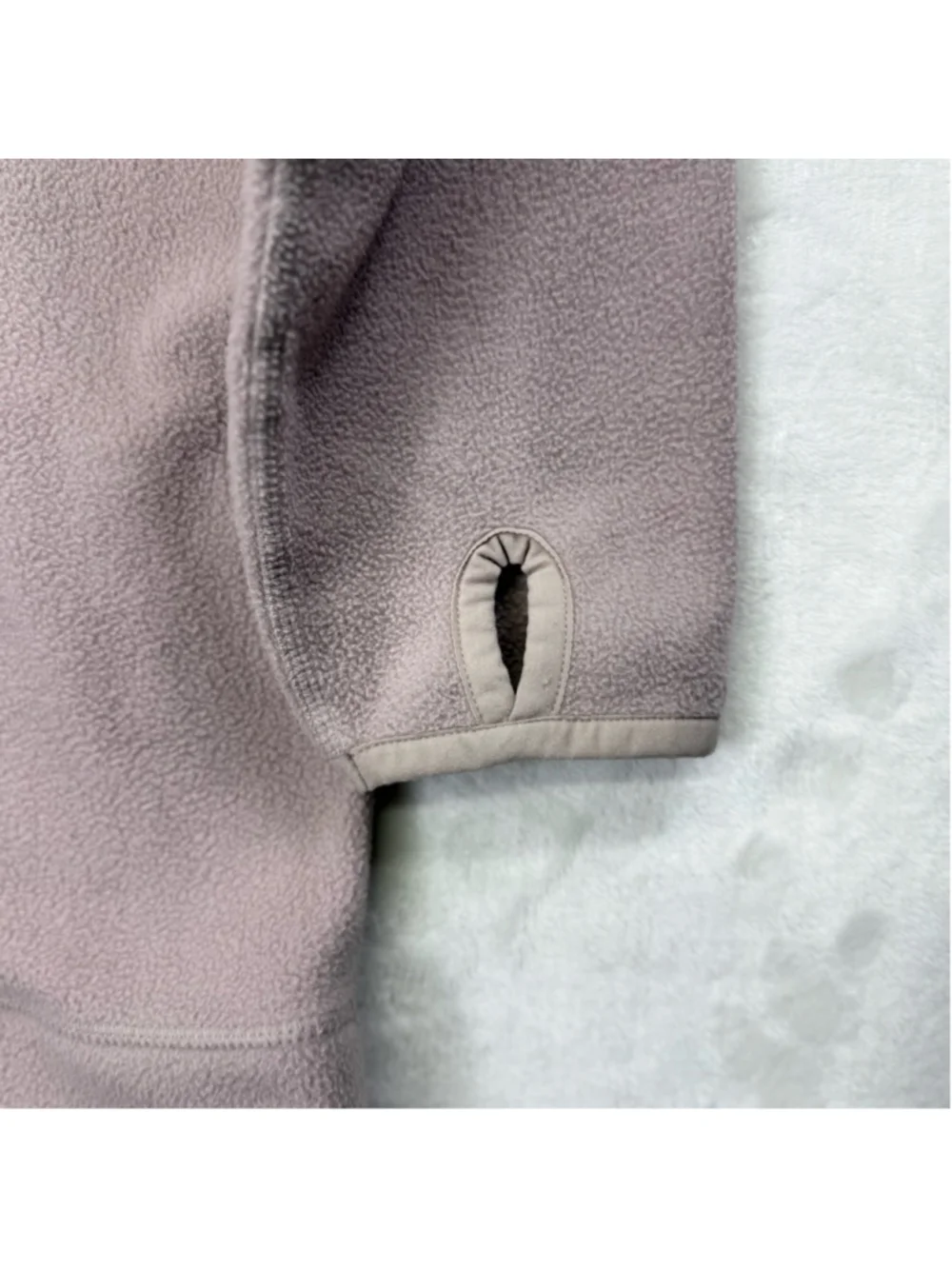 Women's Zella Fleece Hoodie XL Mauve Lavender Thumb‎ Holes